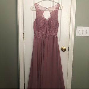 Azazie Yara bridesmaid dress in vintage mauve size A4